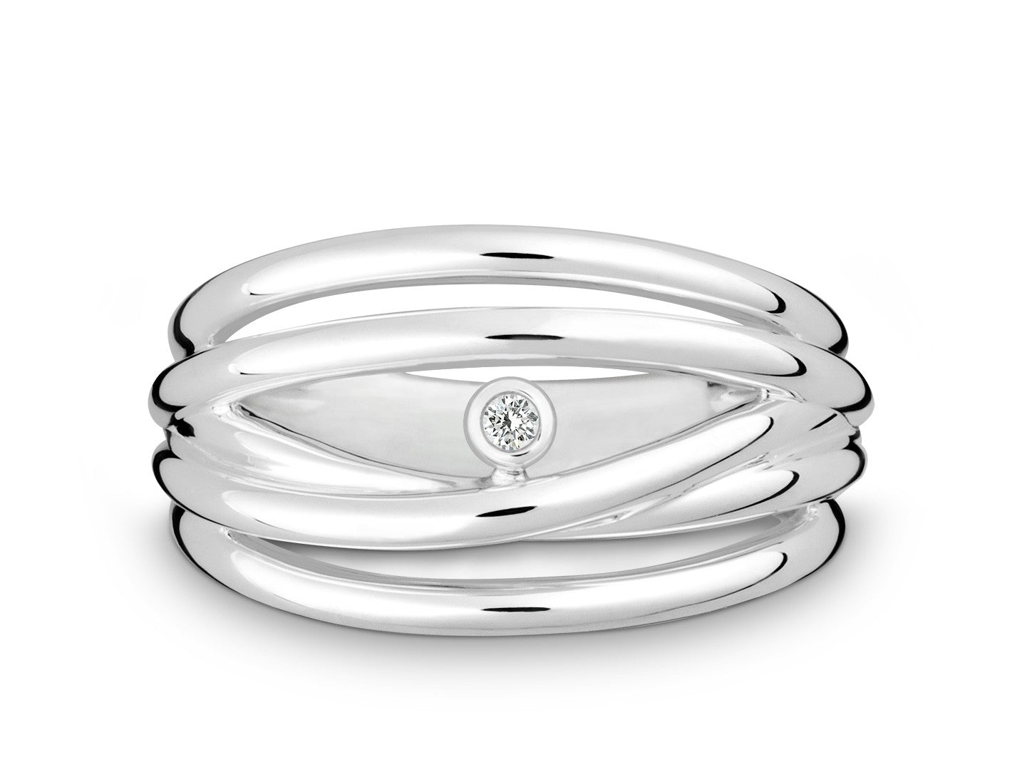 Silberring mit Brillanten