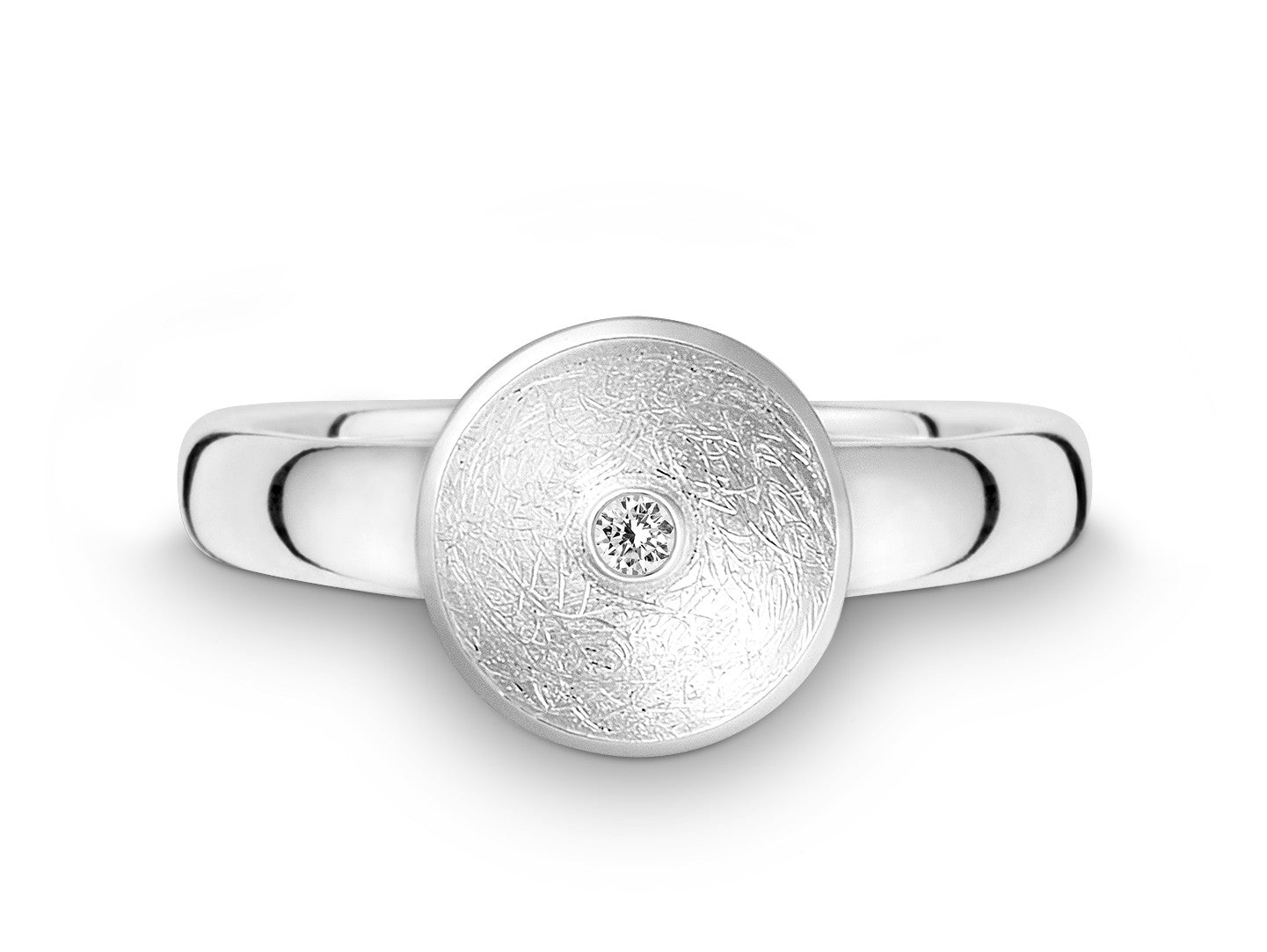 Silberring mit Brillanten