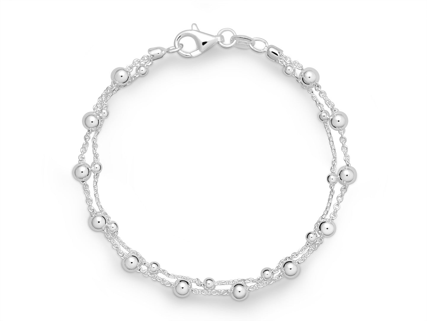 Armband in silber mit Kugeln