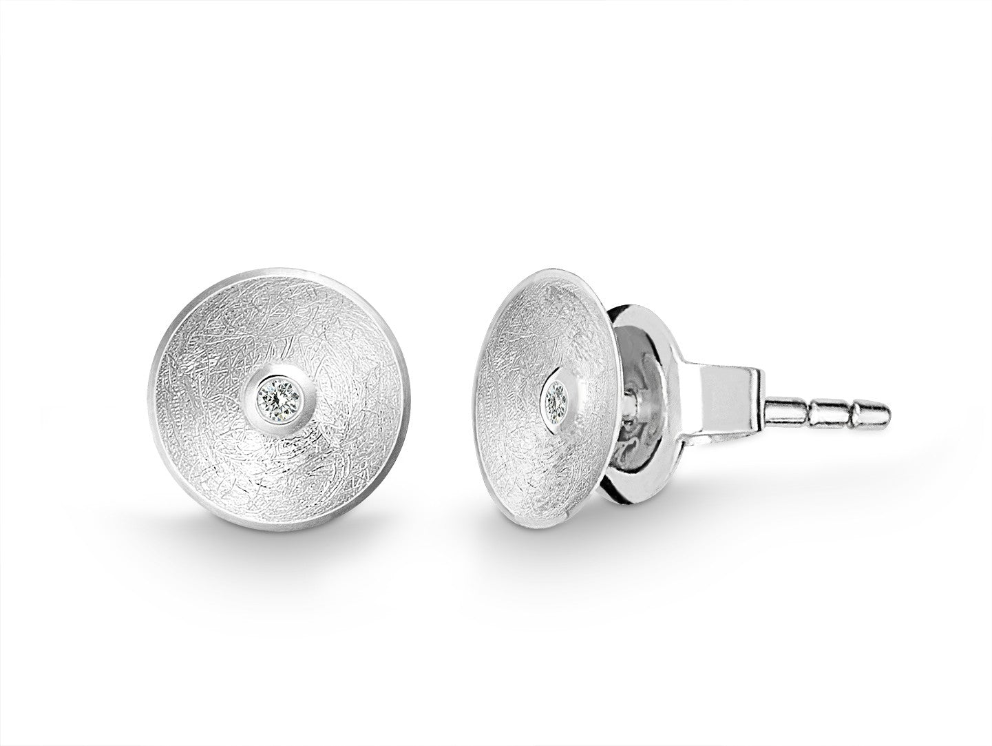 Runde Ohrstecker mit Brillanten