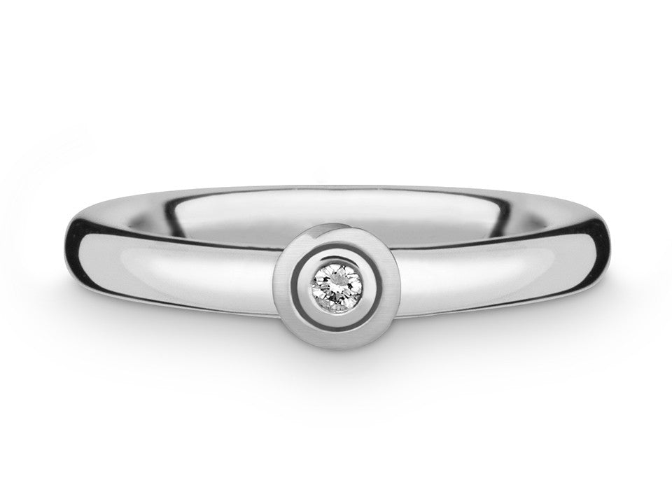 Silberring mit Brilliant 0,03 ct