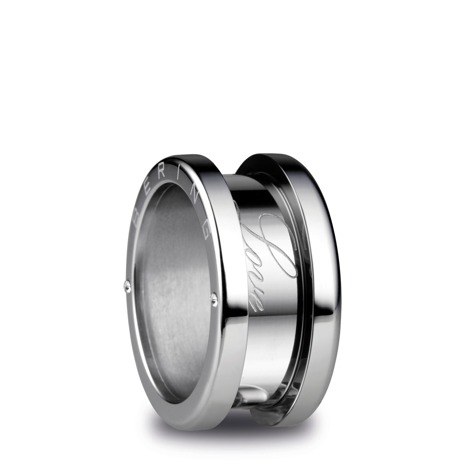 BERING Damen Außenring | Arctic Symphony | silber glänzend | 520-10-X4