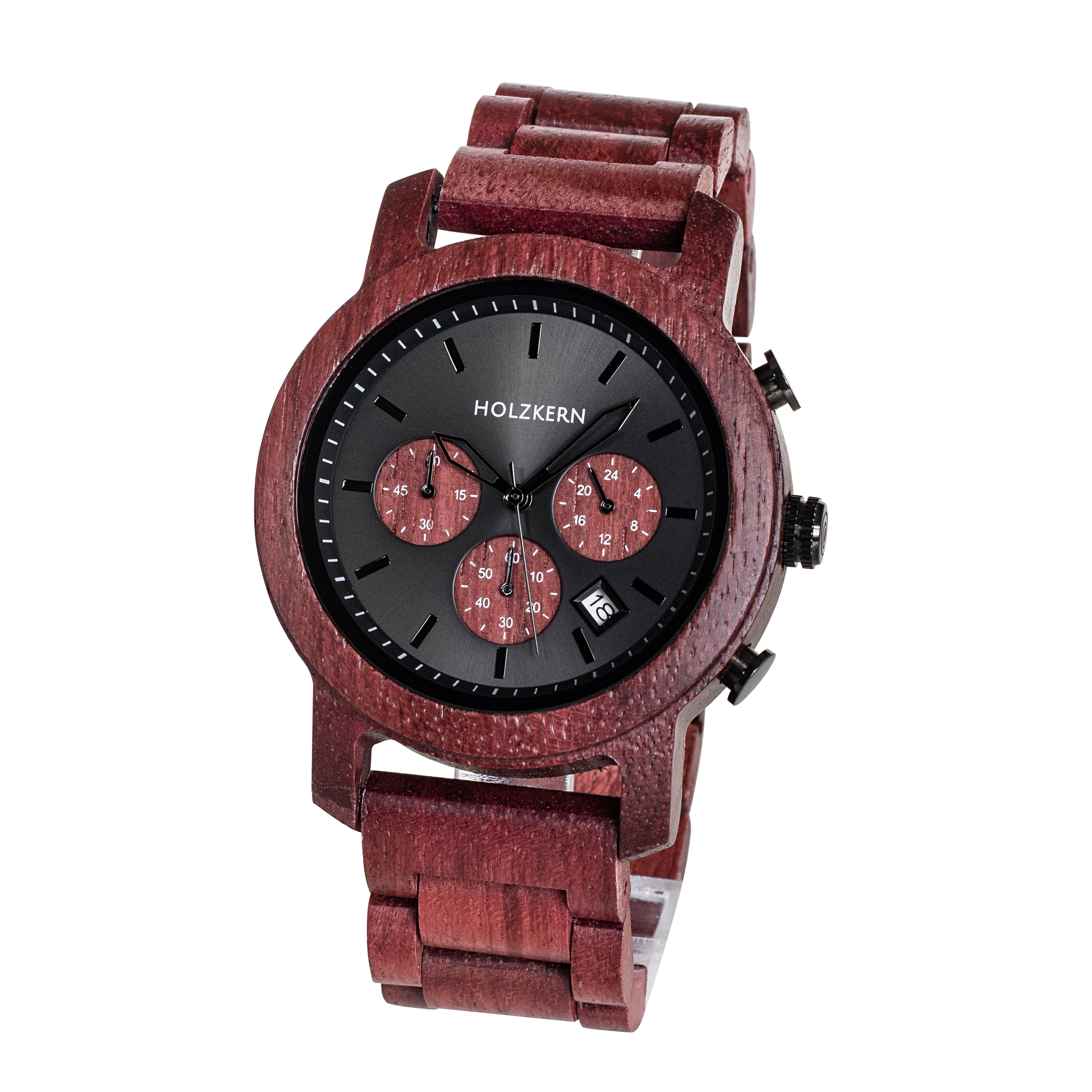 Herrenuhr Waldbeere (Amaranth/Nachtschwarz)