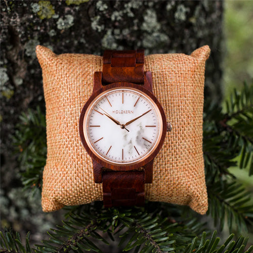 Unisex Uhr Wintertag (Padouk/Marmor)