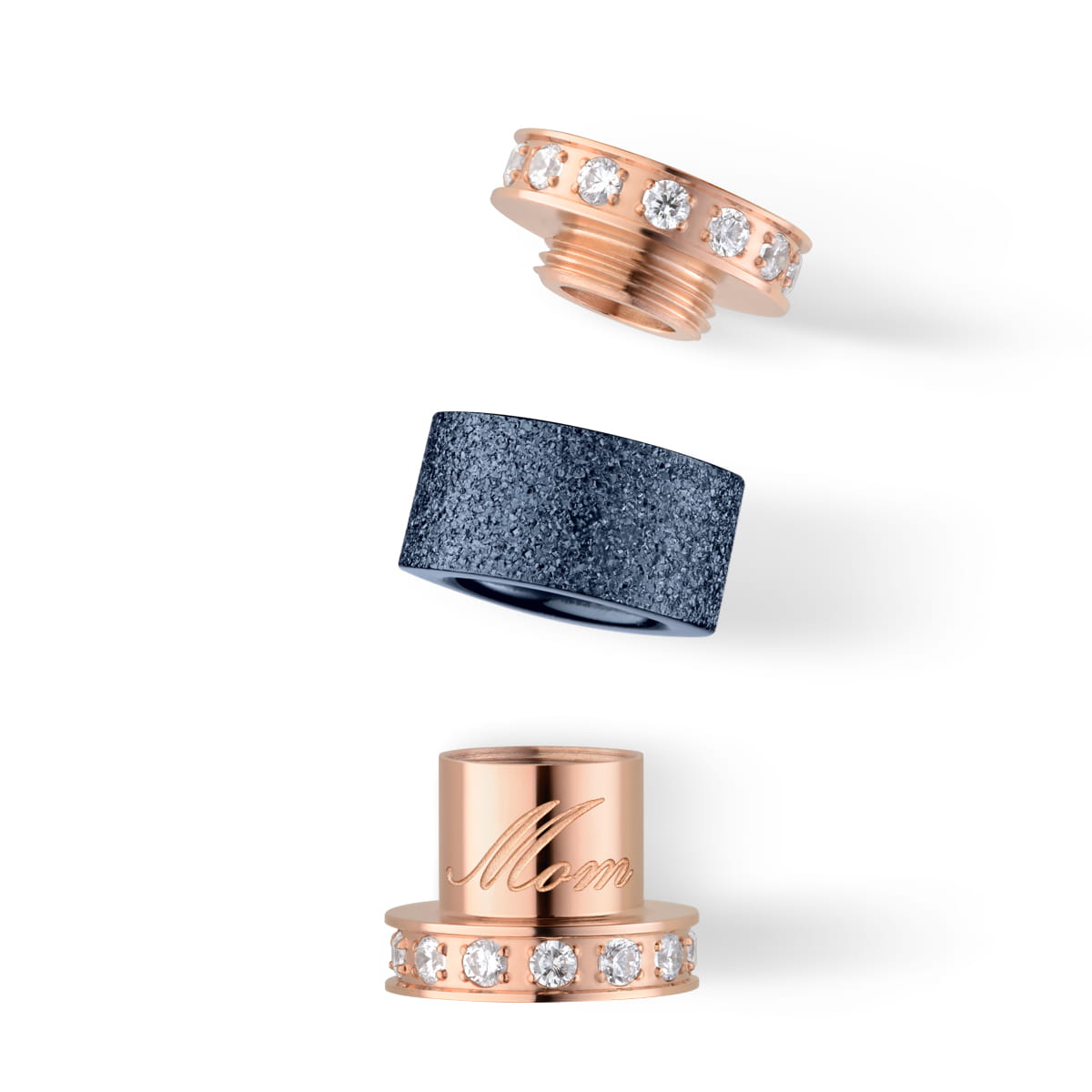 Bering Charm | Roségold und Blau