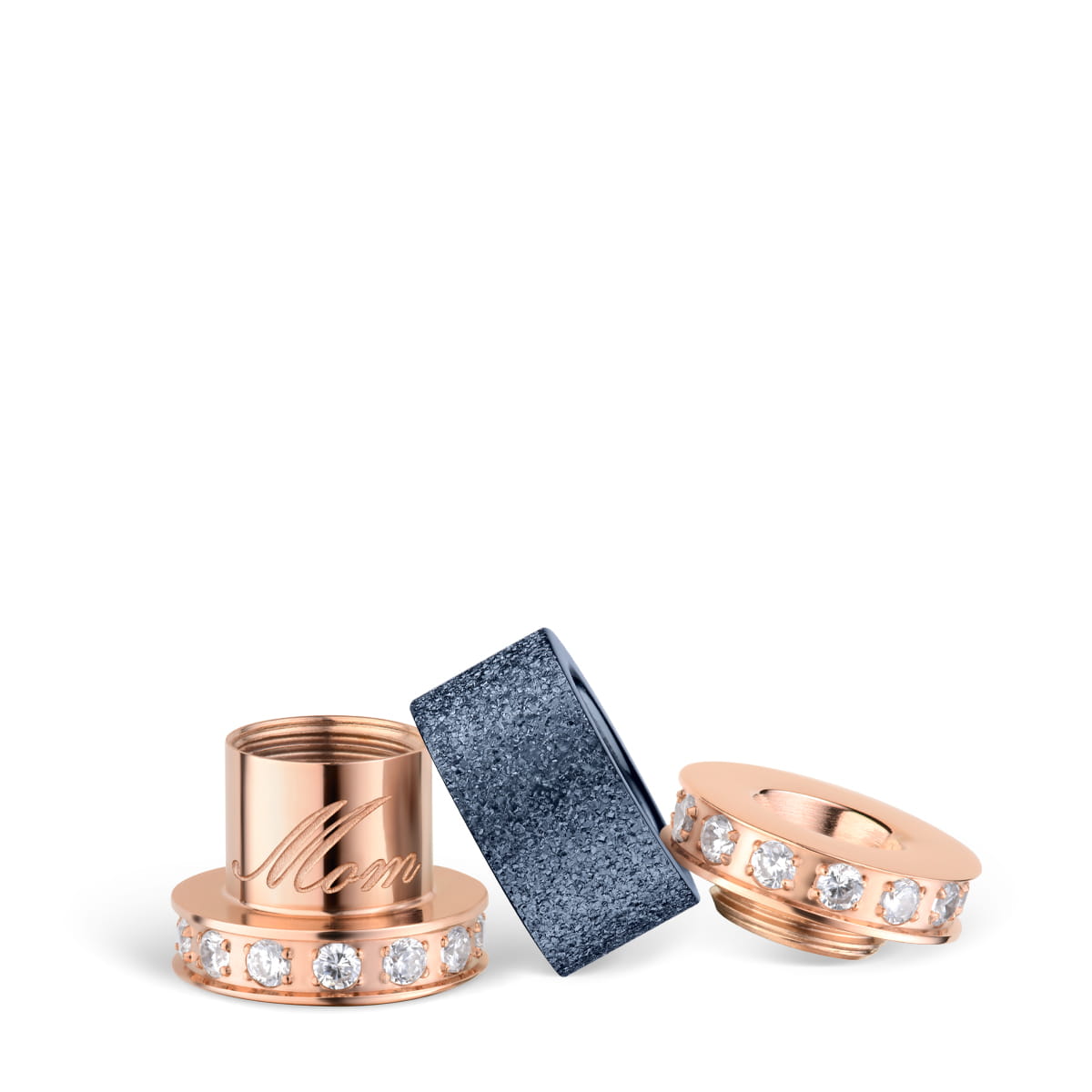 Bering Charm | Roségold und Blau