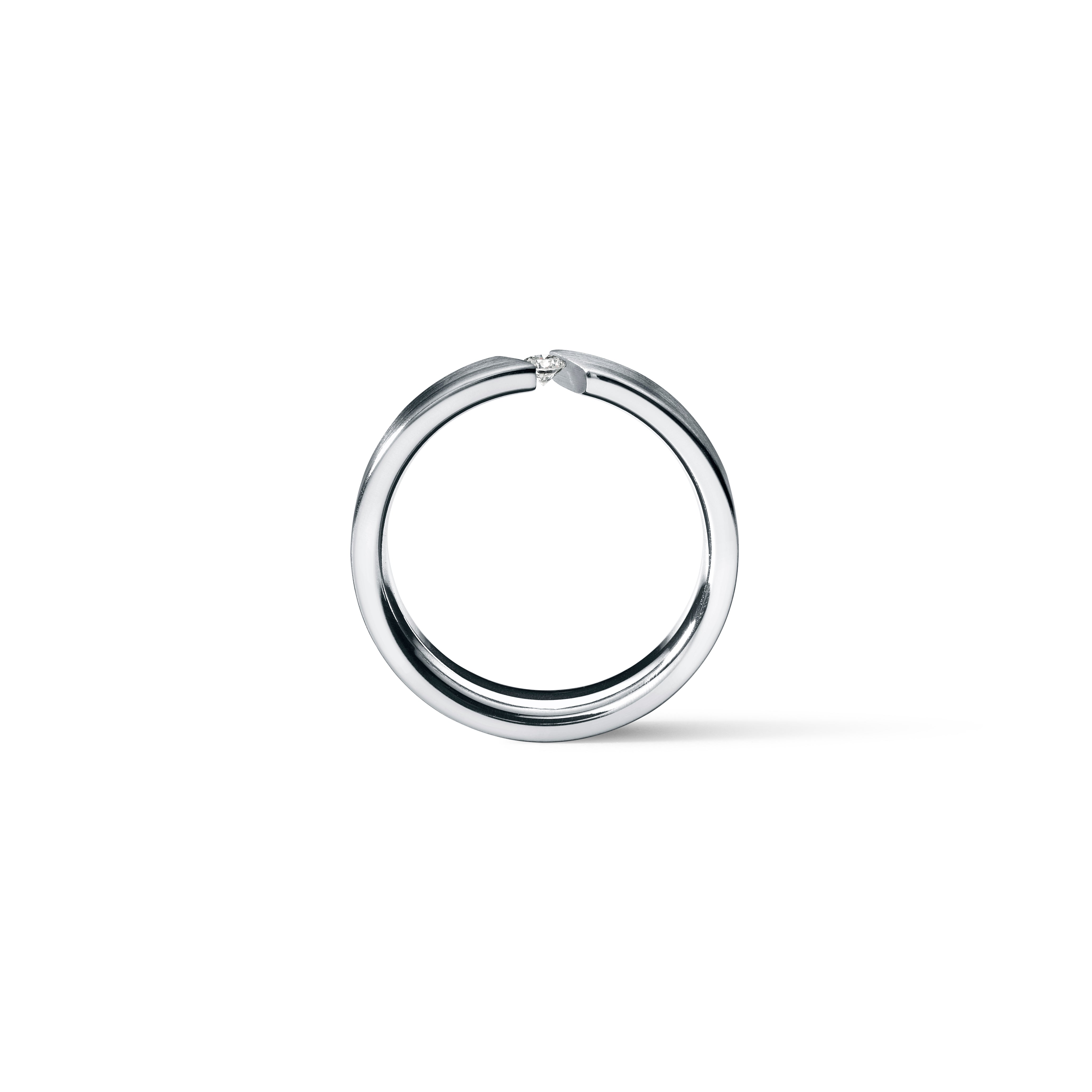 Diamantring aus Edelstahl | Slimline 0,06ct