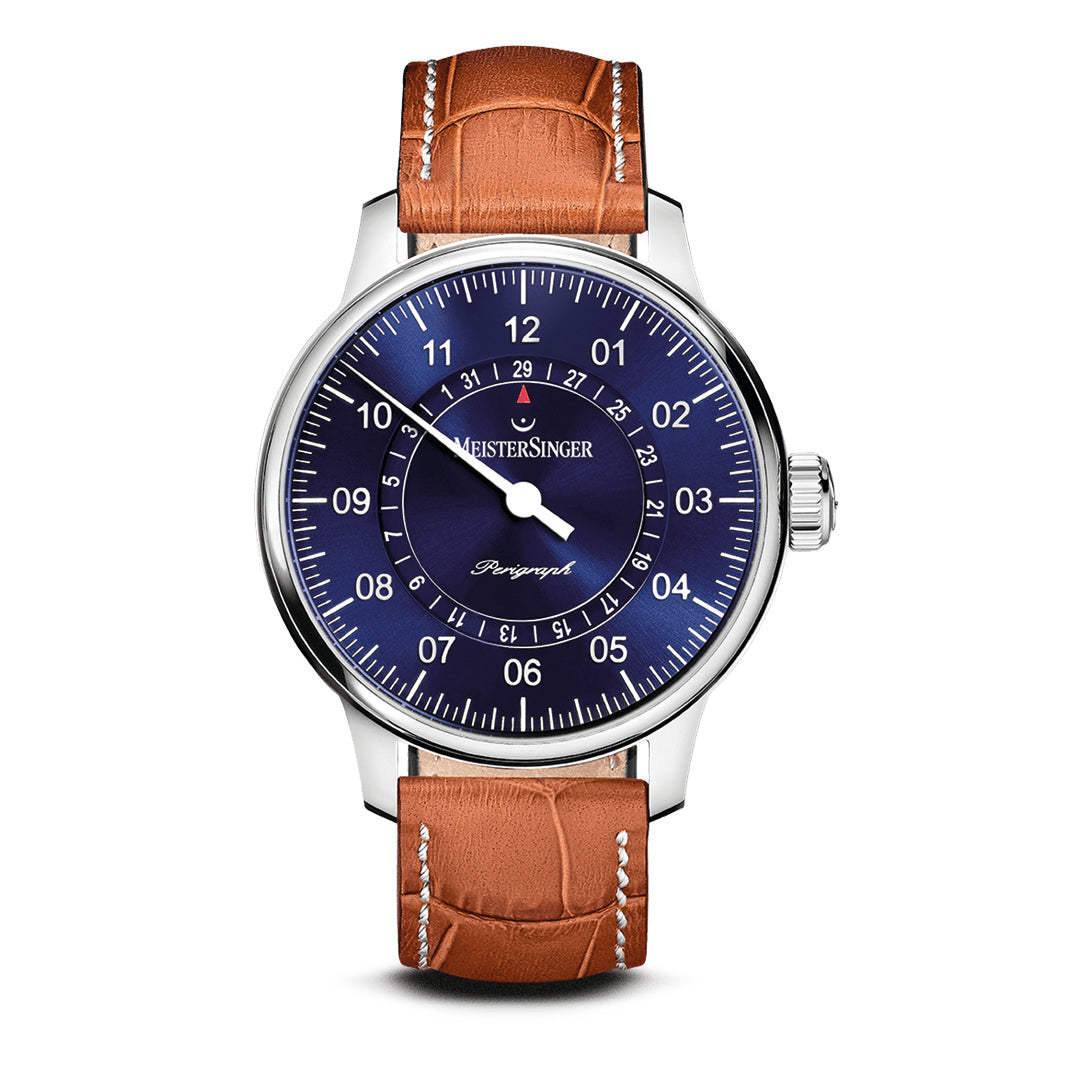Herrenuhr Perigraph Sonnenschliff Blau