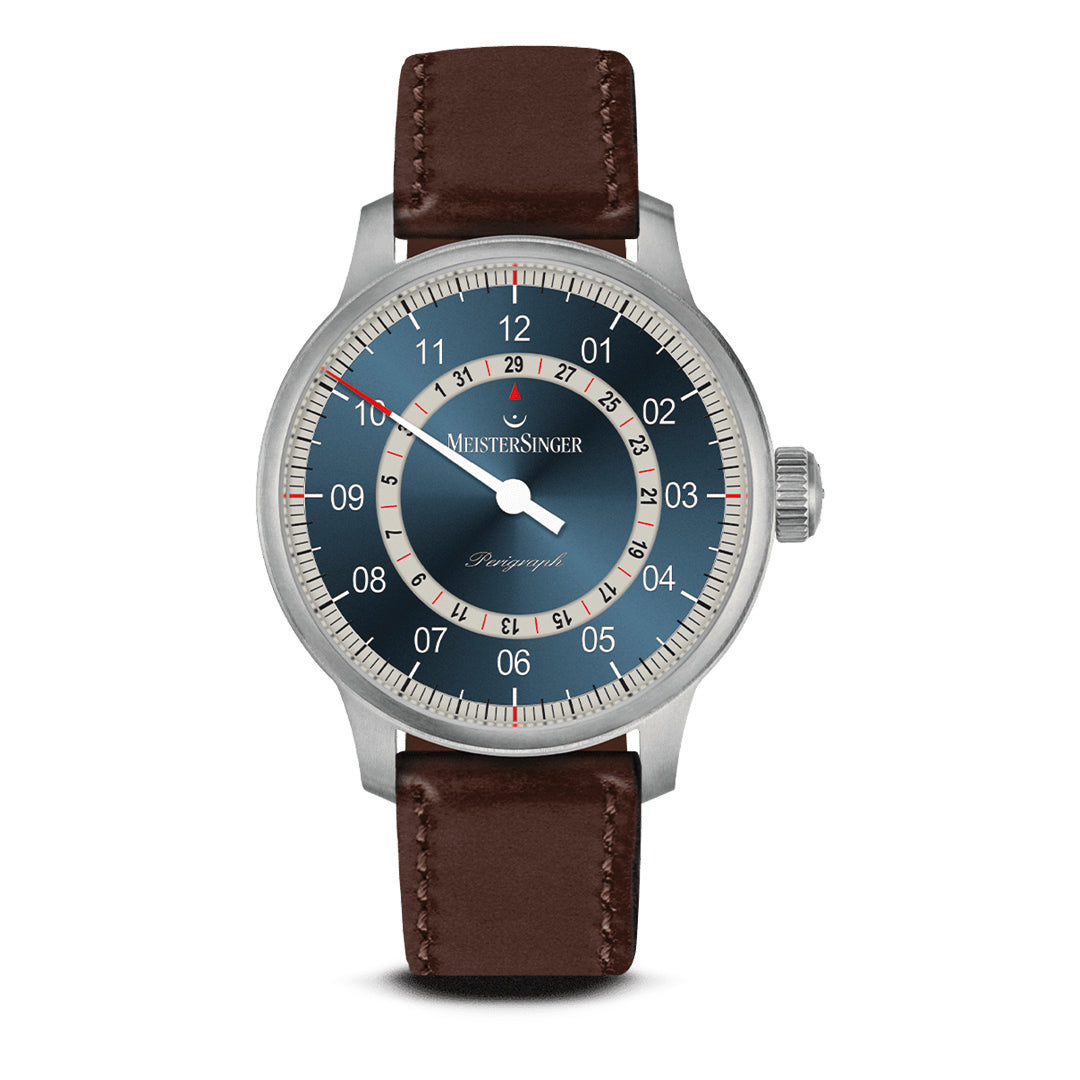 Herrenuhr Perigraph Stahlblau-Sand