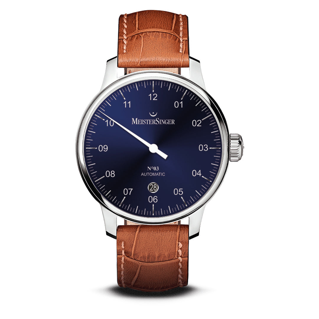 Herrenuhr N° 03 – 40 mm Sonnenschliff Blau