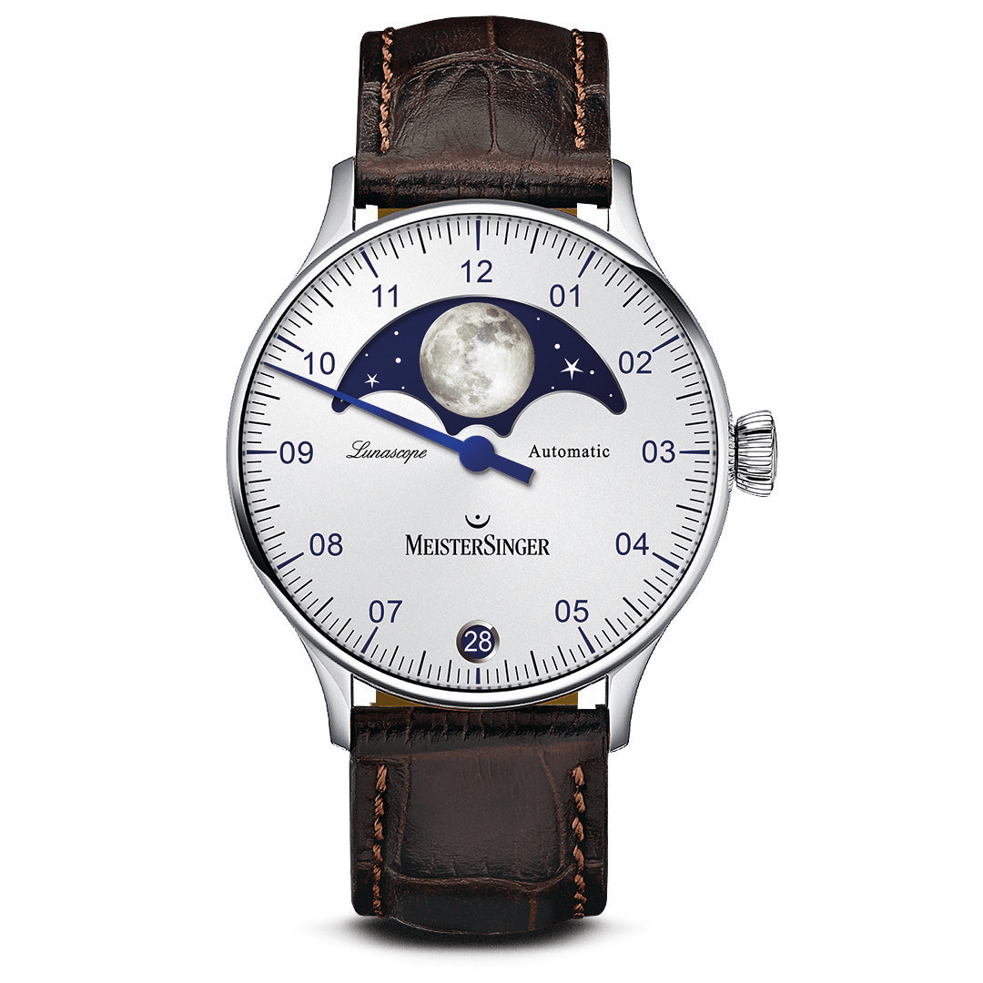 Herrenuhr Lunascope Opalin-Silber