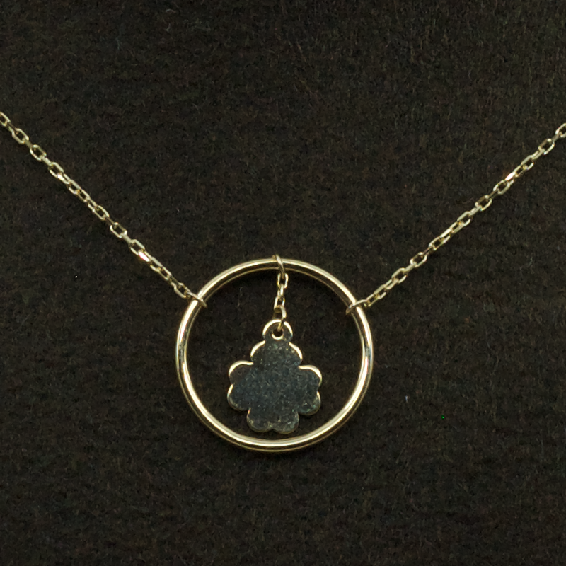 Goldkette mit Kleeblatt