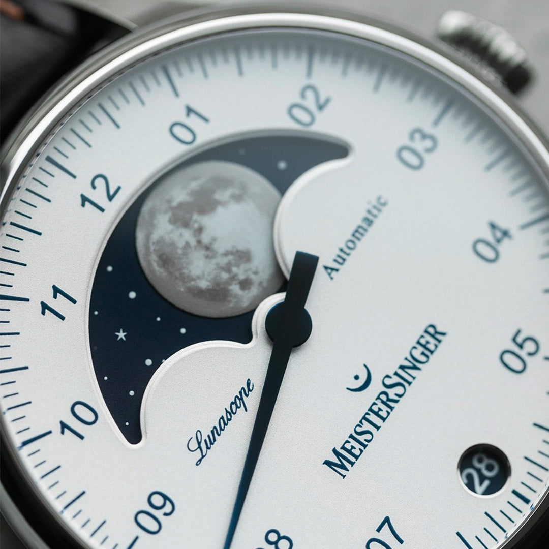 Herrenuhr Lunascope Opalin-Silber