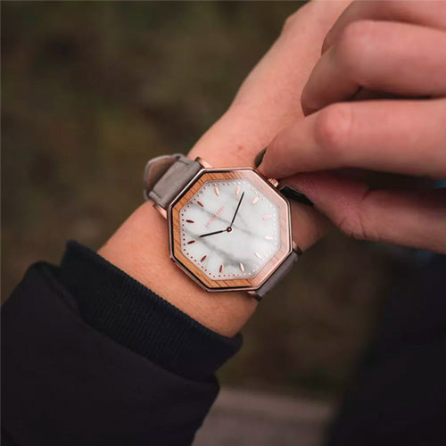 Unisex Uhr Elizabeth (Mango/Marmor)