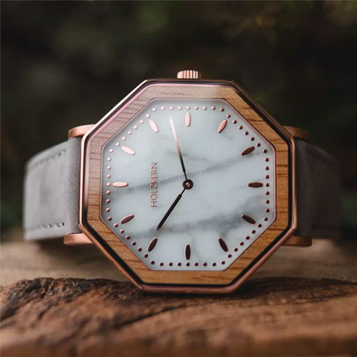 Unisex Uhr Elizabeth (Mango/Marmor)