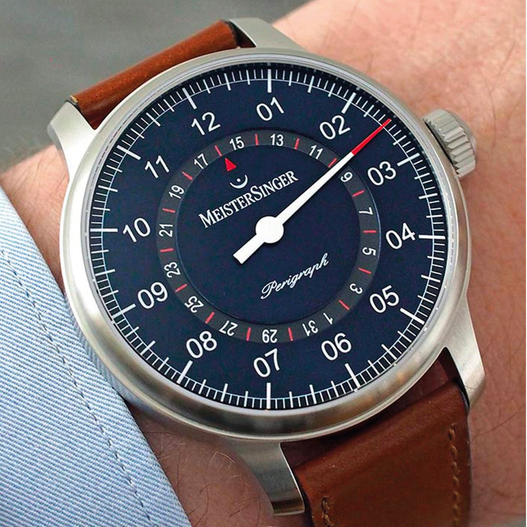 Herrenuhr Perigraph Stahlblau-Schwarz