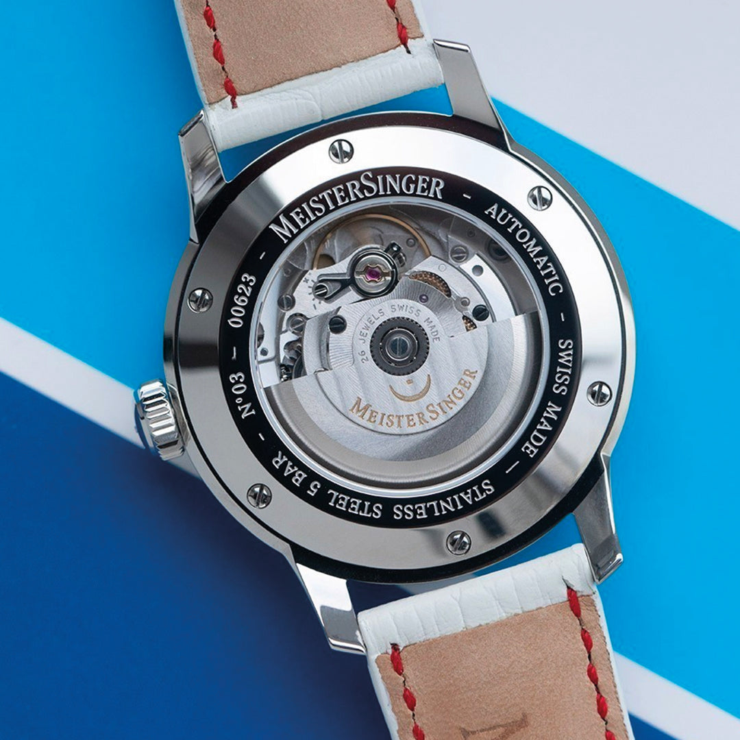 Herrenuhr N° 03 – 40 mm Sonnenschliff Blau