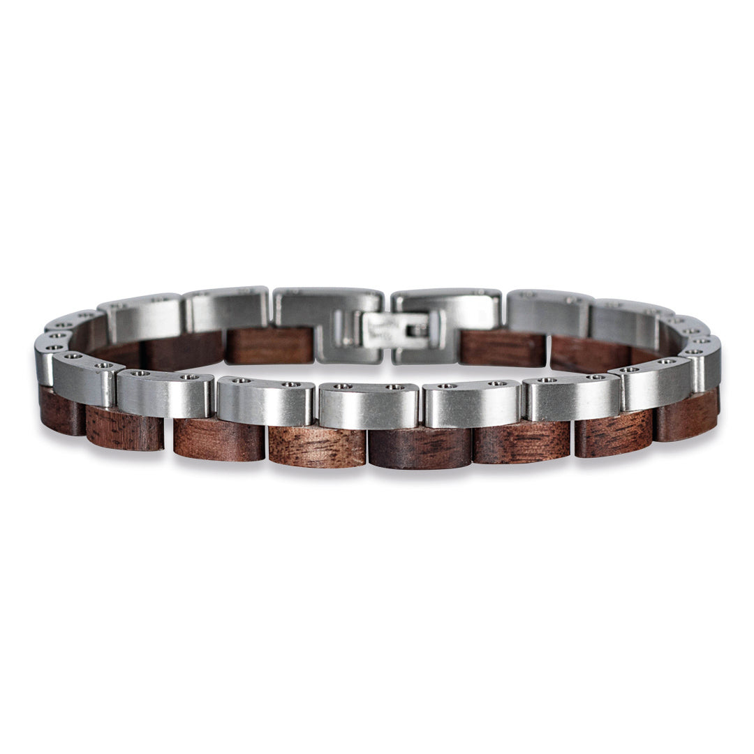 Armband Duett (Walnussholz / Silber)