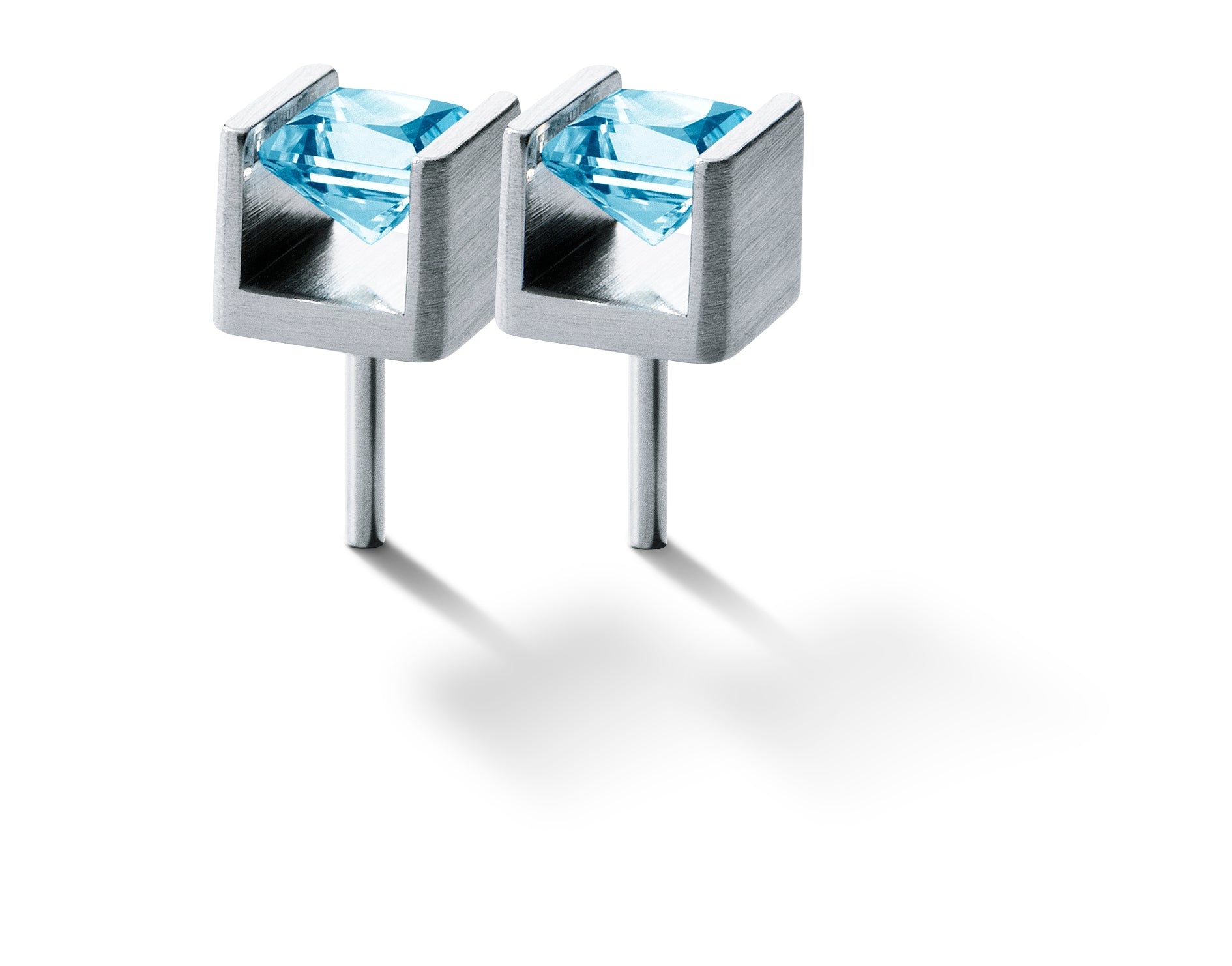 Ohrstecker mit blauem Topas Edelstein
