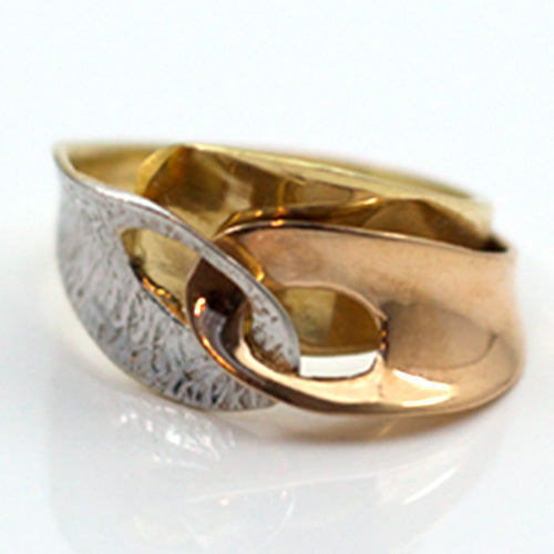 Goldring dreifarbig