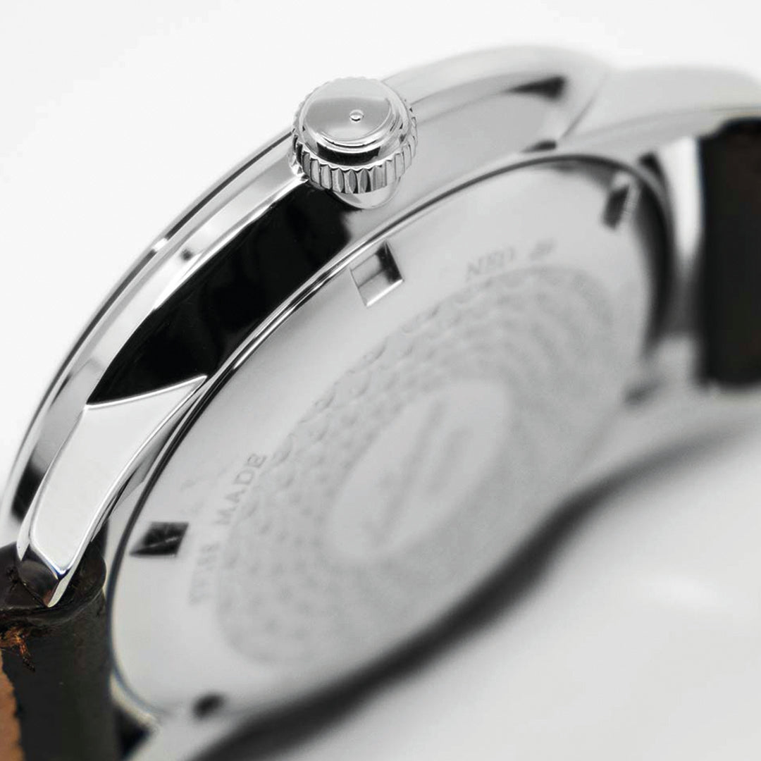 Herrenuhr Neo Plus mit Zeigerdatum Sonnenschliff Stahlblau