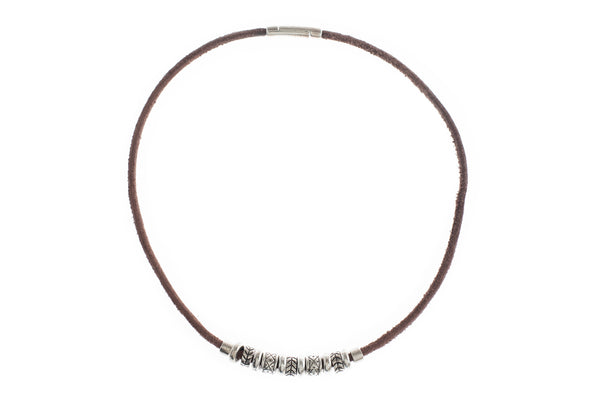 Lederkette Zweiteiler | 54 cm