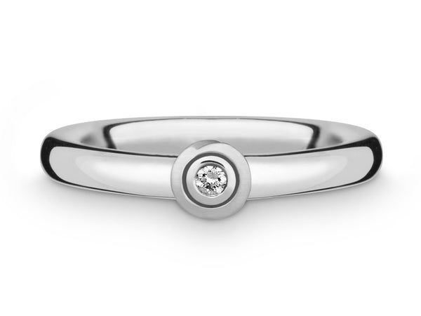 Silberring mit Brilliant 0,03 ct