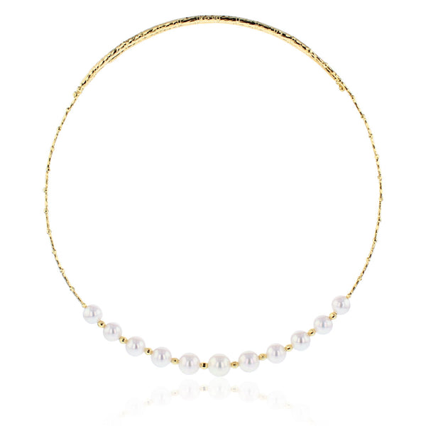Collier aus Gold mit Akoya-Zuchtperlen