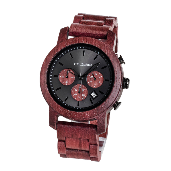 Herrenuhr Waldbeere (Amaranth/Nachtschwarz)