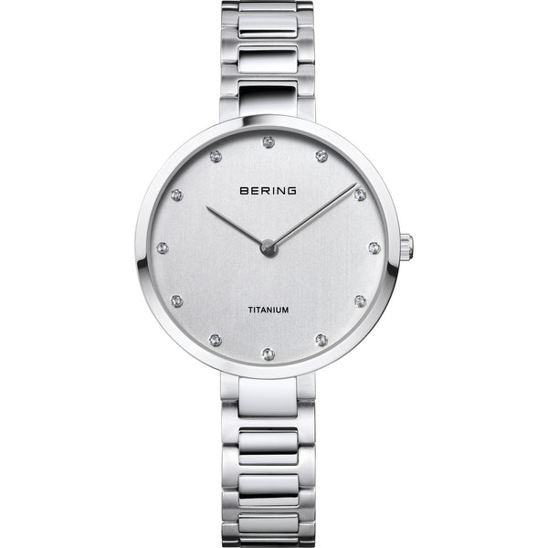 BERING Damenuhr | Titanium | silber glänzend