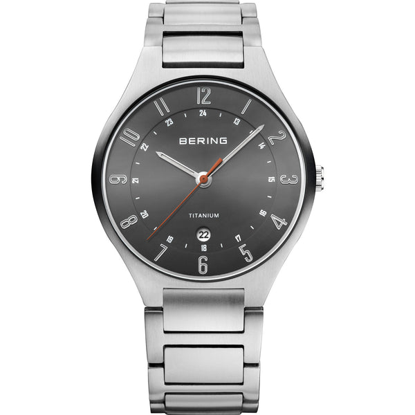 BERING Herrenuhr | Titanium | silber gebürstet