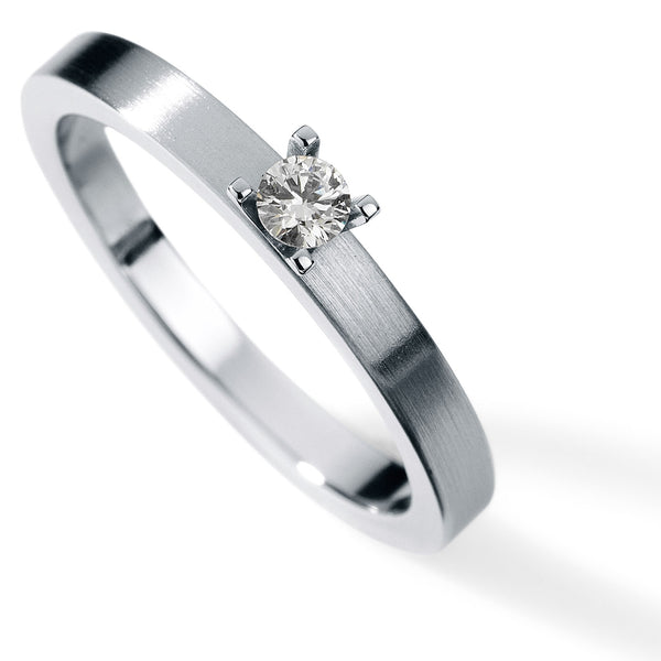 Diamantring Princess aus Edelstahl
