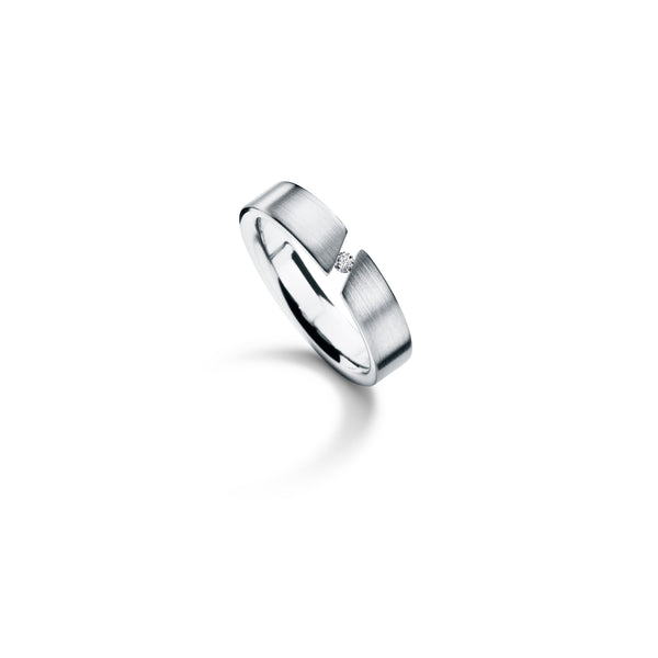 Diamantring aus Edelstahl | Slimline