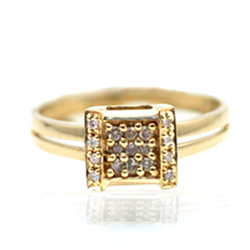 Goldring mit Diamanten | klassischer Stil